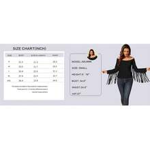 Women's Western Cowgirl Off-Shoulder Fringe Top, Sexy Slim Fitted Long Sleeve Tassel Blouse - 卡其色 - 查看 5