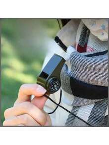 5pcs/3pcs/1pc Outdoor Sports Emergency Whistle, 3-In-1 Emergency Whistle, Multi-Functional Survival Whistle With Compass And Thermometer, Loud Floating Whistle With Lanyard, Suitable For Boating, Swimming, Kayaking, Water Survival, Hiking, Camping, Outdoor Activities, Loud Safety Whistle With Lanyard, Perfect For Camping, Hiking, Outdoor Adventure, Referee And Cheerleading, Loud Sound, Survival Whistle, Military Green - Multicolor - View 8