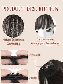 Extra Thick Kids Clip-In Bangs - Brown Fringe Set For Girls, Easy &Heat Resistant For Christmas Dress-Up (More Hair, Soft ) - Multicolor - View 9