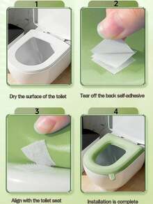 1pc Waterproof Warm Toilet Seat Cover, Bathroom Accessories, Universal Toilet Bowl Cover, Portable Home Use For Winter - Multicolor - View 5