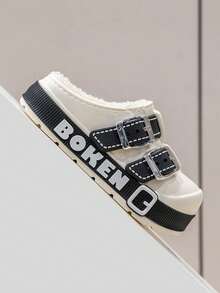 Fashion Design Style Slippers Plush Fuzzy Memory Foam For Kids, Soft Lightweight Warm Cozy Non-Slip Indoor House Bedroom Shoes For Boys & Girls Slippers Non-Slip Rubber Sole Slippers For Toddlers - Designed For Indoor Safety, Soft Plush Upper Keeps Little Feet Warm, Easy Slip-On Design For Independent Kids, Perfect For Nursery, Preschool, And Home Use - Black - View 5