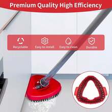 2 Pcs Scrub Brush Replacement Head For O Cedar EasyWring Spin Mop 1 Tank System, Shower Floor Scrubber, Microfiber Triangle Hard Bristle Cleaning Brush For Bathroom Kitchen Pool, Glass And Tile Walls - Màu A - Xem 6