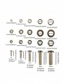 320pcs Premium Screw And Nut Assortment Kit - Corrosion-Resistant, Snap-In Nuts, M2 To M5 Sizes - Ideal For DIY, Repair, And Industrial Applications - Silver - View 7