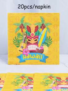 The Hawaii Themed Disposable Paper Tray Set Includes 9-Inch And 7-Inch Paper Cups And Napkins. Suitable For Various Occasions Such As Clubs, Parties, Picnics, Weddings, Family Banquets, And Party Supplies. Suitable For Kitchen And Dining Room Decoration, As Well As Party Decoration. This Is A Set Of Reception Paper Plates And Disposable Tableware. Weddings And Parties, Design. - Multicolor - View 10