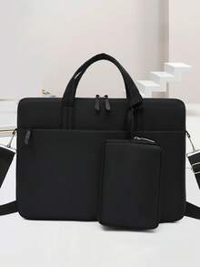 1个14英寸容量简约多功能笔记本电脑单肩包，可容纳 - 彩色 - 查看 1