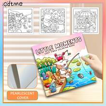 Libro para colorear de 24 páginas con dibujos lindos e interesantes para niños, dibujos relajantes de comportamientos inusuales, pesca en el río, regalo ideal para entusiastas de colorear, adecuado para Año Nuevo, regreso a la escuela, regalos de cumpleaños, artículos de papelería - Mis amigos (comportándose de manera extraña) - Ver 3
