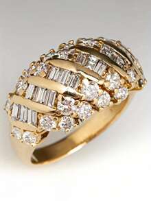 1枚奢华立方氧化锆戒指，女士婚礼订婚派对珠宝，情人节礼物 - 1# - 查看 6