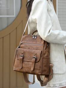 Chất liệu giả da | Khóa đôi trang trí * Dung tích lớn tiện dụng, tôn lên vẻ đẹp cổ điển của việc di chuyển trong đô thị - Dây đeo vai/tay cầm có thể điều chỉnh, người bạn đồng hành đa năng cho việc đi lại hàng ngày và những chuyến đi ngắn, hai cách mang. - Nhiều màu - Xem 11