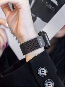 1pc Personalized Watch Band, Customizable With Your Name, Metal Magnetic Clasp Fits 42mm/46mm Case Size, Personalized Gift For Valentine's Day, Birthday