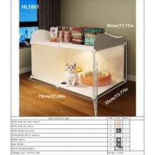 Indoor Cat Cage With Litter Box, 1 Room 1 Bathroom, Suitable For Kittens And Small Cats, Space-Saving Cat Villa - Multicolor - View 11