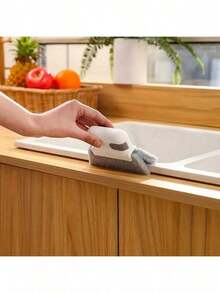 1pc Window Groove Cleaning Brush, Window Track Crevice Cleaner, Random Color - Grey - View 4