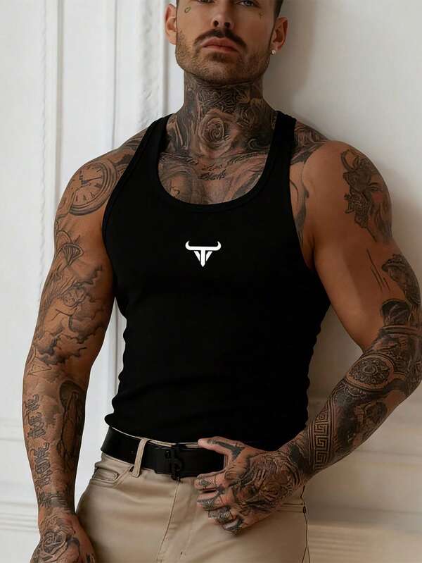 男士无袖运动背心，时尚户外健身速干T恤