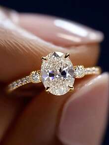 1枚优雅立方氧化锆戒指，适合女性佩戴，是婚礼、订婚、情人节、派对和送礼的理想之选。 - 2# - 查看 14