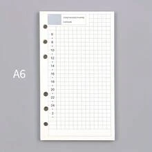6孔活页内芯，45张/套，适用于A5和A6活页笔记本，笔记本和日记本的替换内芯 - 彩色 - 查看 22