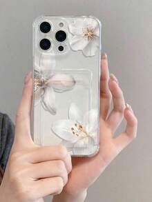 1pc Transparent Card Slot Holder Phone Case Compatible With IPhone 17 16 15 14 13 12 11 Pro Max 14Plus, Transparent Wallet Silicone Shockproof Back CoverFOR-YOUR-BELOVED-PHONEFashionable,Valentine's Day,Shockproof And Drop-Resistant Phone Case - 款式2(1PC) - 查看 1