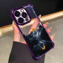 Una funda para teléfono con esquinas reforzadas, diseñespecíficamente para 17 16 Pro Plus, con un diseño de iceberg al atardecer.Tiene bordes de TPU electrochapados y fundas de silicona transparente, proporcionando protección integral, muy adecuado para fundas de teléfono Reno, fundas protectoras para mujeres, fundas de teléfono engrosadas, fundas de teléfono de mezclilla. - Colores mixtos - Ver 5