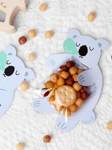 10张可爱卡通糖果包装卡，附赠食品袋，小零食卡通包装袋 - 彩色 - 查看 5