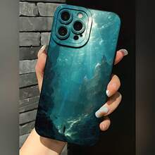 Funda de Teléfono Diseño de Arte Fantasía Castillo Submarino Para  17 15 Pro Max  17 14 Pro  17 13 Pro  17 12 Pro  Galaxy S23 S22 S21 S20 Funda de Protección para Teléfono Regalo de Pareja para Novio Novia San Valentín Cumpleaños - Blanco antiguo - Ver 3