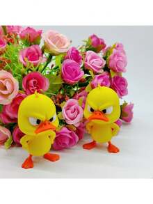 1pc 3D Printed Angry Duck Statue - Funny Duck Sculpture, Can Be Placed On Shelf Or Desk - Duck Desktop Decor - Perfect Cute Gift For Duck Lovers And Animal Decor Enthusiasts - Multicolor - View 6