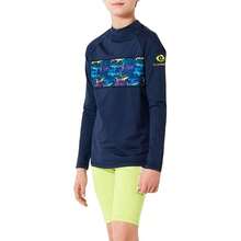 3PCS Trajes de Baño para Niños Manga Larga+Shorts+Gorro Natación Secado Rápido Respirable Playa Natación 5 a 12 Años,36984260 - Blanco y Negro - Ver 1