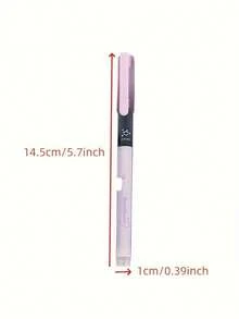 6支装高性价比粉桃泡泡直筒液体水果凝胶笔，适合学生和上班族使用，0.5mm黑色签名笔 - 粉色 - 查看 6