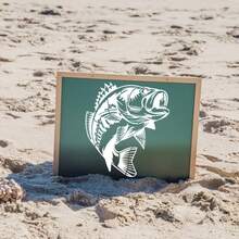 3个20厘米 x 20厘米可重复使用的鱼形模板 - DIY工艺品、墙面艺术、布料、木材、陶瓷绘画模板 - 海洋主题设计，适合艺术家和手工艺者 - 彩色 - 查看 3