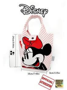 卡通米妮图案按扣臂包，时尚手提购物袋，适合日常搭配、派对、节日、送给女朋友的礼物 - 彩色 - 查看 6
