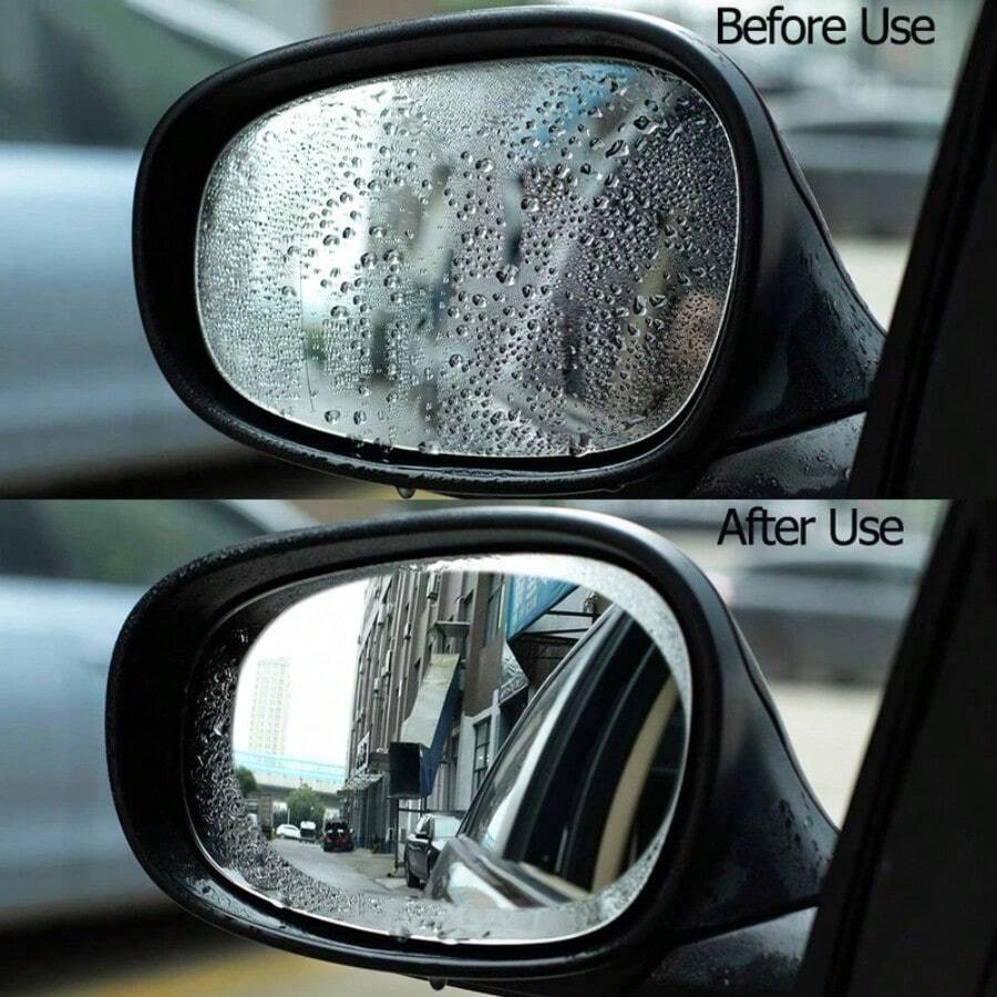 2-Pack Automotive Rainproof Transparent Film Rear Lens Protection Nozzle Waterproof Film Automotive Sticker Accessories 100x145mm (3.9 * 5.7 Inches), Automotive Waterproof, Minimalist Design, Durable Film, Lasting Protection, Daily Commuters, Vehicle Enthusiasts - trong suốt - Xem 1