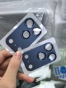 2 piezas Protector de lente de cámara compatible con iPhone 17 Pro Max - Vidrio templado premium 9H, adhesivo fuerte | Compatible con diseño de funda para teléfono, ajuste perfecto | Anti-arañazos, anti-huellas dactilares, anti-polvo | Protección de cobertura completa, previene arañazos e impactos | Cubierta de lente de alta transmitancia, mantiene la calidad de imagen original | Regalo ideal para familiares, amigos y entusiastas de la fotografía móvil en Halloween, disponible en naranja cósmico/plata/azul aplicable a Daily Shield, Oficina, Hogar Diario Escudo Oficina Hogar Cubierta de cámara de teléfono a prueba de agua a prueba de golpes resistente a arañazos - 2 piezas - Ver 6