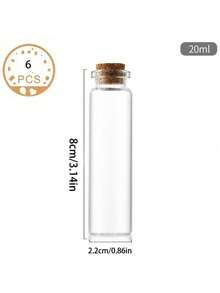 Portable Mini Bottled Storage Jar, Practical Cork Sealed Glass Jar, High Airtightness Compact Glass Bottle