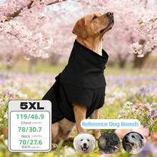 BJAYPET 带帽保暖内衬宠物卫衣，加厚保暖狗狗衣服，纯色，适合小型/中型/大型犬（四脚衣服请参考背长） - 彩色 - 查看 20