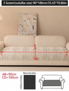 1pc All-Season Sofa Cushion Cover, Modern Minimalist Anti-Slip Sofa Seat Protector, Dust-Proof & Washable, Soft & Fade-Resistant, Pet-Friendly, Fits L-Shaped Sofa And 1/2/3/4 Seater Sofa