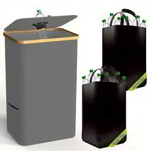 OrdoVault 1/2pcs Extra Large Reusable Grocery Tote Bag, Large Bottle Holder, Foldable Bamboo Kitchen Deposit Bottle Storage Box - Black - Multicolor - View 15