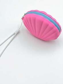 New Shell Shaped Coin Purse Lipstick Case Card Holder Bluetooth Earphone Storage Bag Handheld Soft Silicone Card Key Coin Pouch Multi-Functional Waterproof Silicone Storage Bag Holiday Gift For Women Money Wallet Mini Wallet Purse Wallet Small Wallet Wristlet Wallet Coin Wallet - Multicolor - View 10