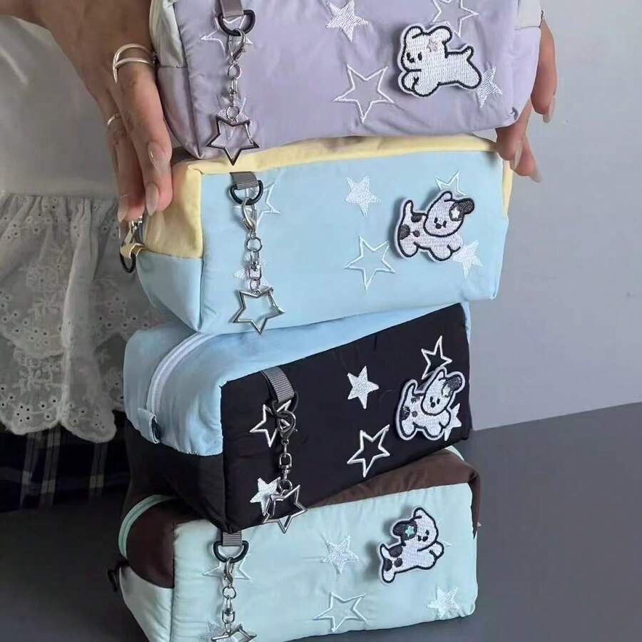 3 hộp đựng bút hình bánh phô mai muối biển và khoai môn Sanrio mới, túi đựng văn phòng phẩm họa tiết ngôi sao kiểu Hàn Quốc, nhãn dán trang trí DIY, hộp đựng văn phòng phẩm Ins - Nhiều màu - Xem 1