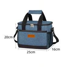 600D牛津布防水保温午餐包，花卉图案，适合办公室、学校和野餐。防水便携包，配有肩带。多种颜色可选。保温性能优异。 - 彩色 - 查看 7