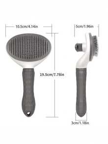 1pc Upgraded Soft Rubber Handle Cat Brush, Dog Brush, Flea Comb, Pet Deshedding And Grooming Brush, Cat Grooming Tool, One-Click Efficient Hair Removal Tool, Pet Grooming Brush, Pet Massage Brush, Detangling Tool, Pet Cleaning Tool, Fur Collection, Suitable For Long-Haired Pets, Essential Pet Deshedding Seasonal Item, Pet Supplies, Cat Supplies, Dog Supplies - Multicolor - View 8