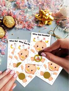 Party Game Gender Reveals Scratch Card Atmosphere Decoration Props For Boys Or Girls Anniversary Gift Party Decoration Happy Birthday Party Wedding Bridal Shower Gift Baby Shower Supplies Game Card - Shape - View 3