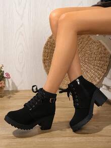 A Pair Of Winter Boots Suitable For Elegant Women, Waterproof And Wear-Resistant - 黑色888 - 查看 5