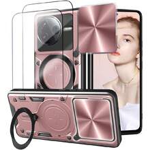 Funda para Xiaomi Poco F7 Pro y Redmi K80 5G Case - con Protector de Pantalla y Soporte de teléfono Incorporado - Rosa,37008876 - Rojo y blanco - Ver 1