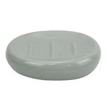 OISE ART STORE Piattino Per Sapone Ceramica Grigio Portasaponetta Moderno Accessori Bagno 79254 - - Multicolore - Visualizzare 1