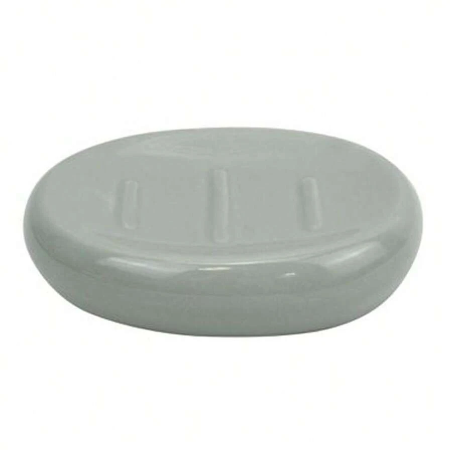 OISE ART STORE Piattino Per Sapone Ceramica Grigio Portasaponetta Moderno Accessori Bagno 79254 - - Multicolore - Visualizzare 1