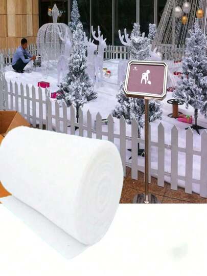 1件人造雪毯，树背景装饰，仿雪地毯，最佳家居装饰，圣诞装饰，房间装饰，冬季圣诞装饰，圣诞礼物，圣诞装饰