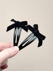 10pcs Black Butterfly Hairclips, Minimalist Matte Black Hair Clips, Claw Clips, Hair Slide, Hair Barrettes - 10 Black Ones - View 2