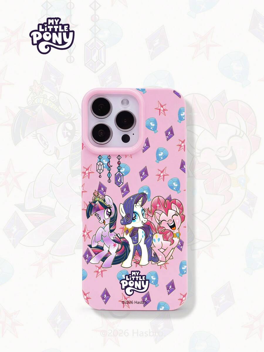 MY LITTLE PONY Official Authorized Pink Phone Case Compatible With Apple 17, 17 Air, 17 Pro, 17 Pro Max, Scratch-Resistant, Anti-Slip, Shock-Proof, Compatible With Apple 11, 12, 13, 14, 15, 15 Pro Max, 16 Pro, 16 Pro Max, X, XR, XS Max - Pink - View 1