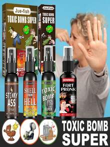JUE FISH 1pc Fart Spray, Prank Liquid Toy, Funny Stinky Smell Entertainment Party Supplies, April Fool's Joke Game, Liquid Game Entertainment, Gas Smell Bomb, Halloween Party Supplies. Toxic Gas Spray And Gas Bombs, Bring The Biggest Laughs! Valentine's Day Supplies, Wedding Supplies Stress Relief Toy Liquid Spray, Inflatable Smell Spray, April Fool's Joke, Liquid Toy, Prank, Feces Smell, Party Supplies, Prank Fart Spray, Prank Toy, Concentrated Stinky Liquid