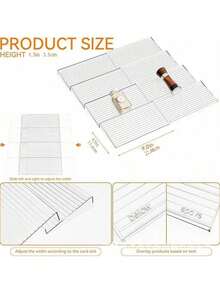 Hộp đựng gia vị bằng acrylic có thể mở rộng, hộp đựng gia vị trong suốt (4 tầng 8 lọ/2 tầng 4 lọ/1 tầng 2 lọ), có thể điều chỉnh từ 27,9 cm đến 55,9 cm, giúp sắp xếp gia vị dễ dàng (không bao gồm lọ). - Nhiều màu - Xem 10