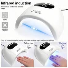 Lampe à ongles LED SUN S3, 24 pièces 365+405nm UV/LED Sèche-ongles avec écran tactile LCD et capteur infrarouge, convient pour le durcissement rapide du vernis gel/des ongles acryliques (usage professionnel/domestique) - Multicolore - Voir 7