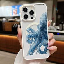 Funda Magnética para Teléfono Compatible con iPhone 17 Air/16/15/14/13/12/11 Pro, Pro Max, Plus, X/XS/XS Max, Compatible con Samsung Galaxy S22/S23FE/S24FE Plus, Ultra, Marco de TPU + Marco de Lente Independiente, Anillo Magnético Incorporado Adsorción Instantánea MagSafe, Serie de Colores Macaron, Combinaciones de Múltiples Colores - Blanco - Ver 5