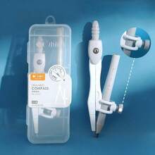 3件套透明塑料几何圆规和直尺套装 - 绘图工具套装，适用于学校和美术项目，学习用品，返校必备品